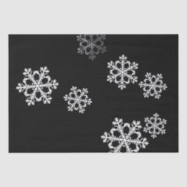 Monochrome Minimalistisch Snowflake Weihnachtsmust Seidenpapier