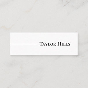 Monochrome Minimalistische moderne Linienbezeichnu Mini Visitenkarte