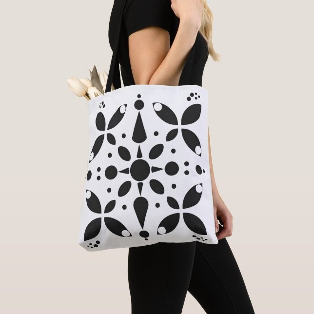 Monochrome Minimalistische Symmetrie Tote Bag (Von Nahem)