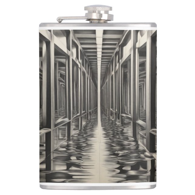 Monochrome Mirage/Artistic Flask Flachmann (Vorderseite)