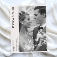 Monochrome Moderne, schlichte Foto-Hochzeit