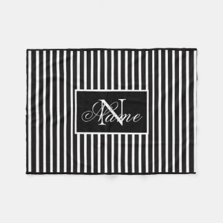 Monochrome Monogramm Fleece-Blanket Fleecedecke