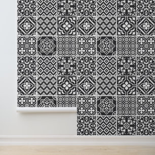 Monochrome Mosaikfliese Tapete