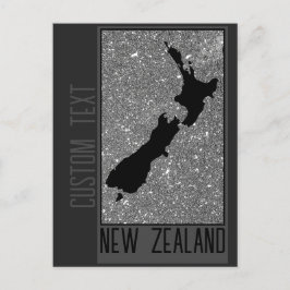 MONOCHROME NEW ZEALAND LAND GRAU SAND NZ BEACH POSTKARTE