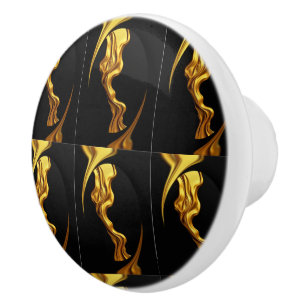 Monochrome opulente Swirl-Designer-Christi-Möbel Keramikknauf