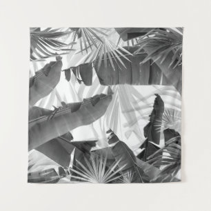 Monochrome Palm Banana-Blätter Bliss 1 #tropical Wandteppich