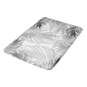 Monochrome Palme Bliss 1 #tropical #art Badematte
