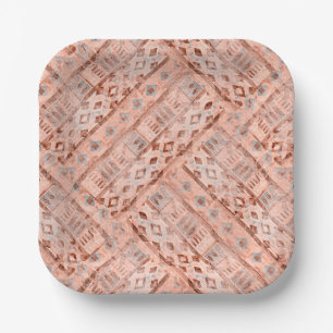 Monochrome Pixie Ethnisch Pappteller