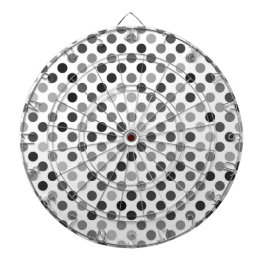 Monochrome Polka-Dottern-Muster (Schwarz-Weiß-Punk Dartscheibe