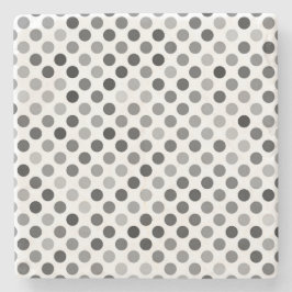 Monochrome Polka-Dottern-Muster (Schwarz-Weiß-Punk Steinuntersetzer