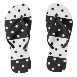 Monochrome Polka-Punkte Flip Flops