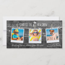 Monochrome Pop Florida Holiday 3-Foto-Karte