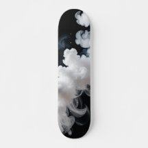 Monochrome Rauchwolke-Skateboard