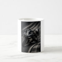 Monochrome-Renn-Superbike-Mosaik-Kunsttasse