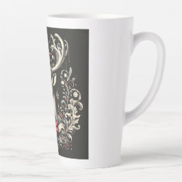 Monochrome Rentier Latte-Tasse Milchtasse