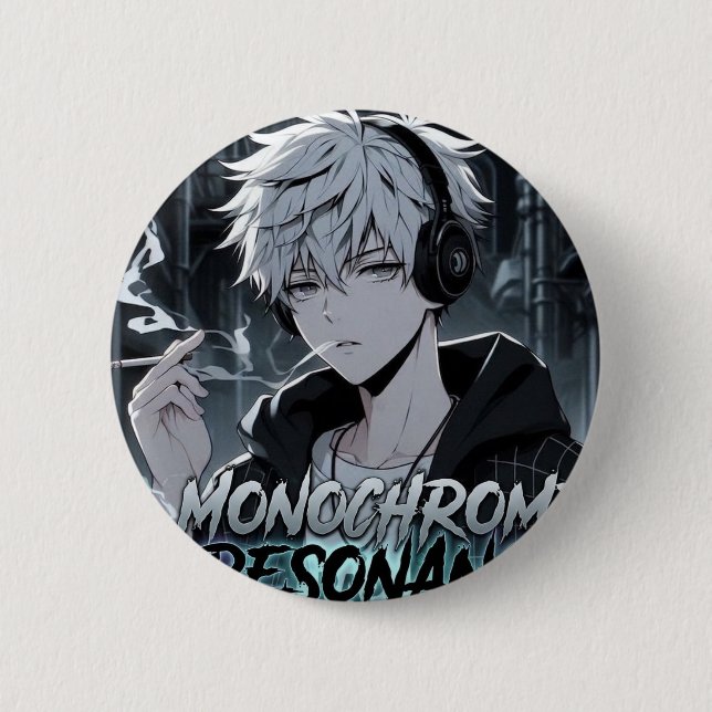 Monochrome Resonance Urbaner Anime-Junge Knopf - E Button (Vorderseite)