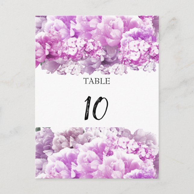 Monochrome rosa Tischplatinenkarte des Bouquet Postkarte (Vorderseite)