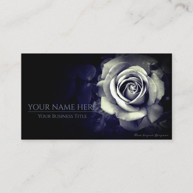 Monochrome Rose：Business Card Visitenkarte (Vorderseite)