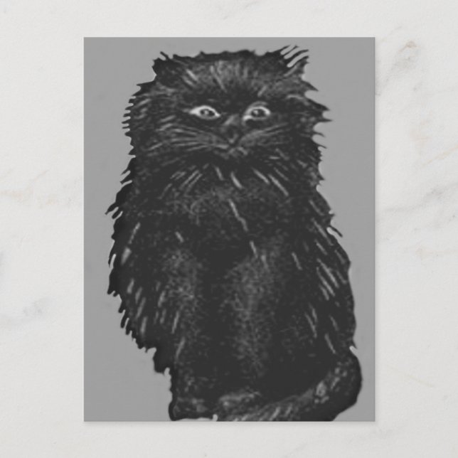 Monochrome Schwarzkiste Postkarte (Vorderseite)