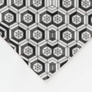 Monochrome Sechseck-Gitter-Decke Fleecedecke