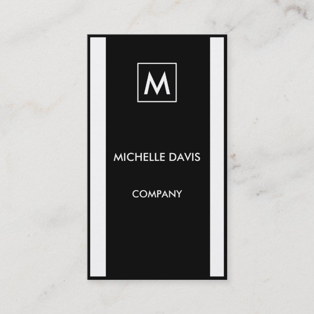 Monochrome simple 2-tone visitenkarte (Vorderseite)