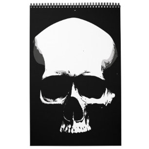 Monochrome Skull Art Kalender