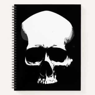 Monochrome Skull Art Notizbuch