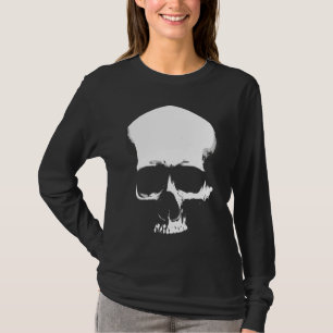 Monochrome Skull Art T-Shirt