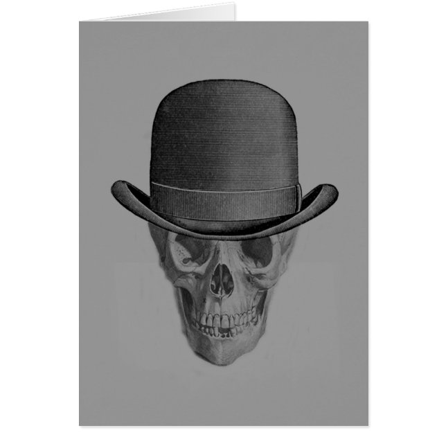 Monochrome Skull Derby Hat (Vorne)