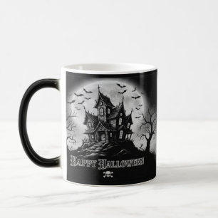 Monochrome Spukhaus-Tasse  Verwandlungstasse