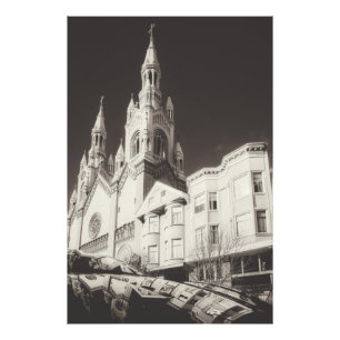 Monochrome St. Peter und Paul Katholische Kirche Fotodruck