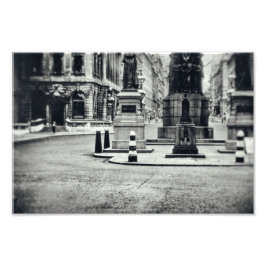 Monochrome Street View Ancient City Road Europe Fotodruck