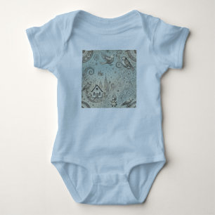 "Monochrome Surrealismus-Sammlung" Baby Strampler