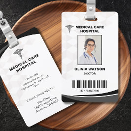 Monochrome Töne Hospital Medical Employee Foto Ausweis