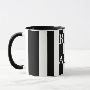 Monochrome Träumerei der unendlichen Schwarzweißda Tasse