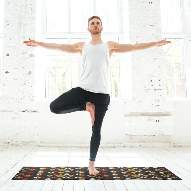 monochrome Tribal-Sechseck Yogamatte (Von Creator hochgeladen)