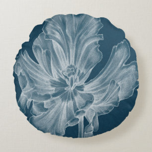 Monochrome Tulip II Rundes Kissen