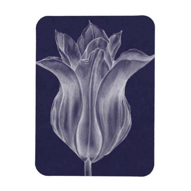 Monochrome Tulip III Magnet (Vertikal)