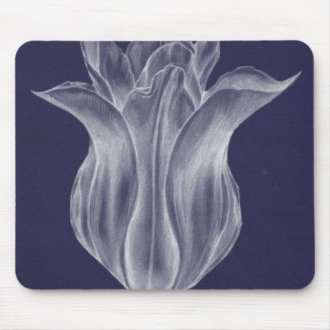 Monochrome Tulip III Mousepad (Vorne)