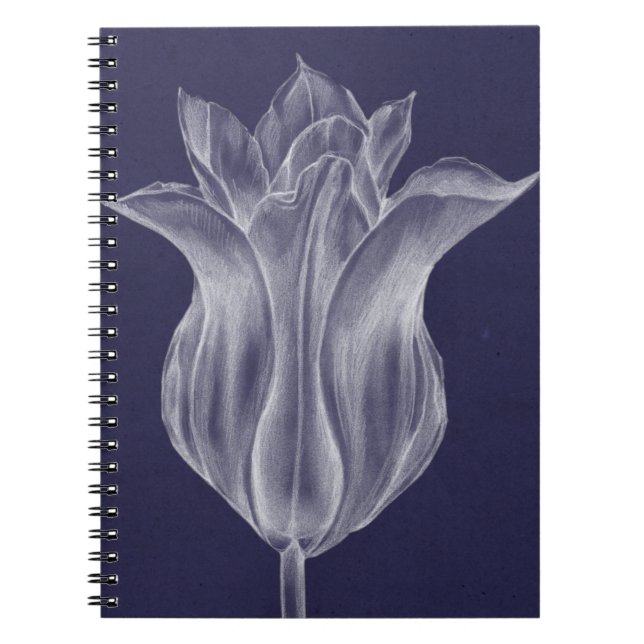 Monochrome Tulip III Notizblock (Vorderseite)