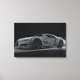Monochrome Velocity | Automobilkunst (61 cm x 40 c Leinwanddruck