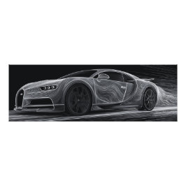 Monochrome Velocity | Automobilkunst  (91 cm x 30  Fotodruck