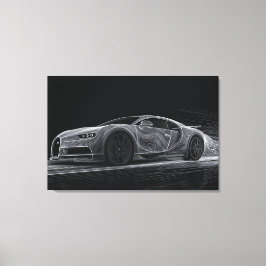Monochrome Velocity | Automobilkunst (91 cm x 61 c Leinwanddruck