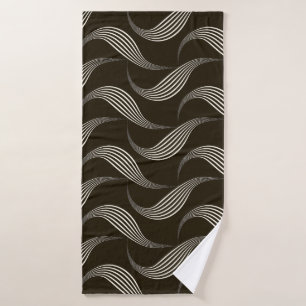 Monochrome Vintag: Geometrisches Nahtloses Ornamen Badehandtuch