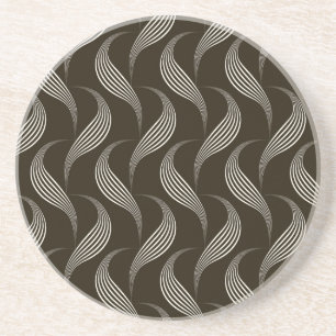 Monochrome Vintage: Geometrisches nahtloses Orname Getränkeuntersetzer