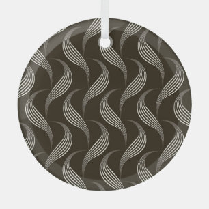 Monochrome Vintage: Geometrisches nahtloses Orname Ornament Aus Glas