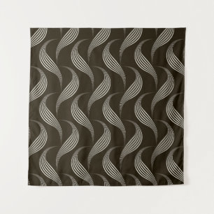 Monochrome Vintage: Geometrisches nahtloses Orname Wandteppich