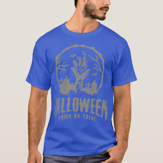 Monochrome Vintage Halloween-Trick oder Treat Risi T-Shirt