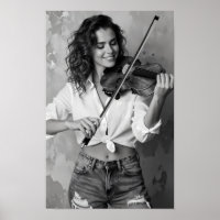 Monochrome Violinenmelodie und Grace Canvas