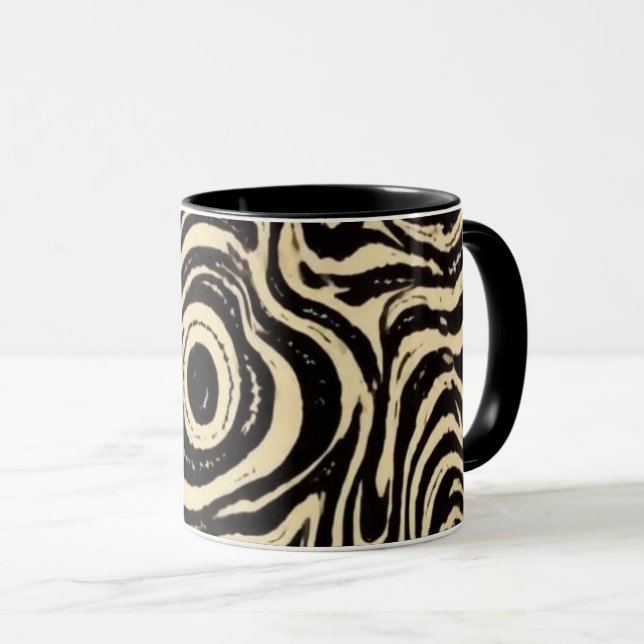 Monochrome-Vortex-Tasse Tasse (VorderseiteRechts)